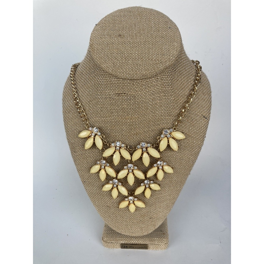 Vintage Costume Jewelry Necklaces Unbranded Yellow White Tone